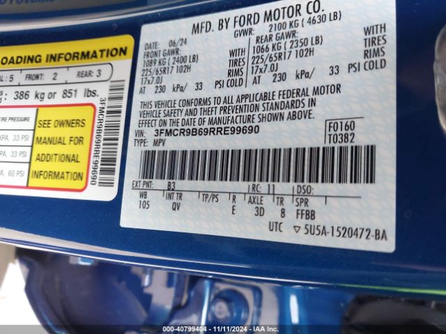 3FMCR9B69RRE99690 Ford Bronco Sport Big Bend