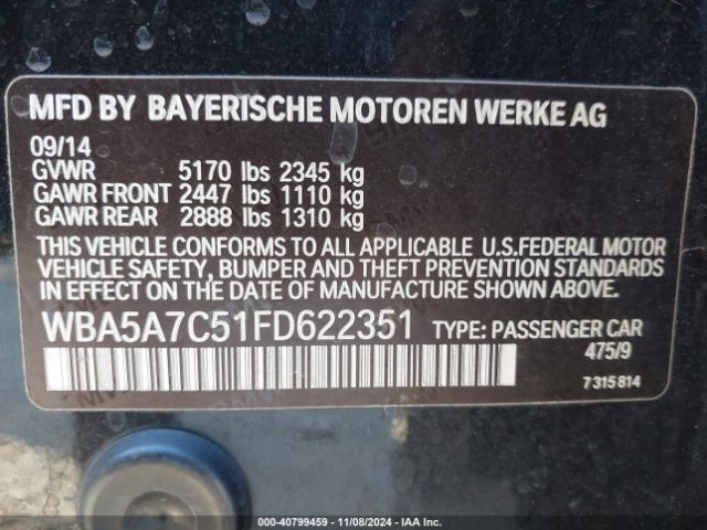 WBA5A7C51FD622351 BMW 528i Xdrive