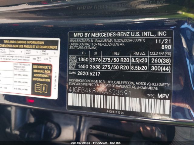 2022 MERCEDES-BENZ GLE 350 4JGFB4KB7NA623591 Photo 8