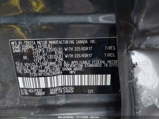 Toyota RAV4 LE 2022 2T3G1RFV2NC280964 Image 9