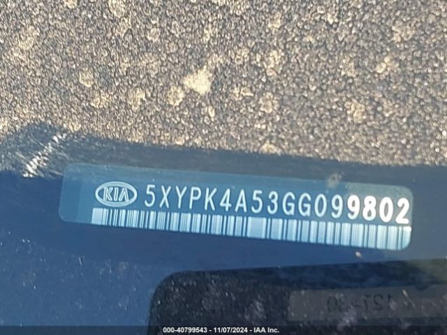 5XYPK4A53GG099802 KIA Sorento 3.3l Sxl