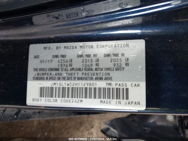 JM1GL1W52H1129801 Mazda Mazda6 Grand Touring