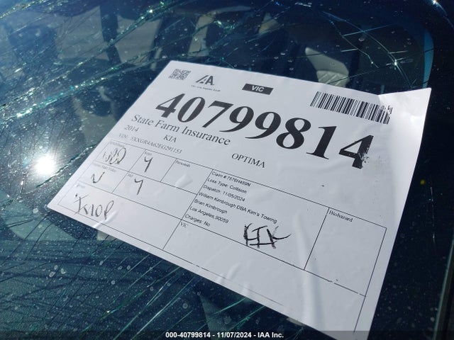 5XXGR4A62EG291153 KIA Optima Sxl Turbo