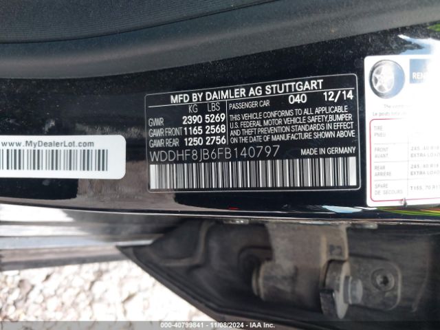 WDDHF8JB6FB140797 Mercedes-Benz E 350 4matic