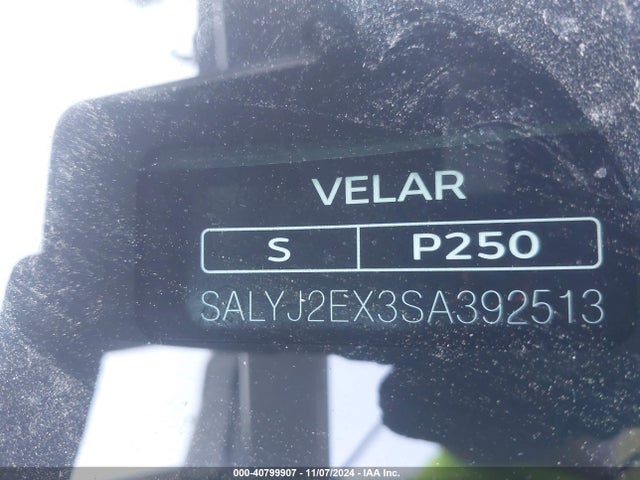 SALYJ2EX3SA392513 Land Rover Range Rover Velar P250 S