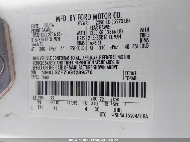 Ford Transit Connect Xlt 2016 NM0LS7F76G1289570 Image 9