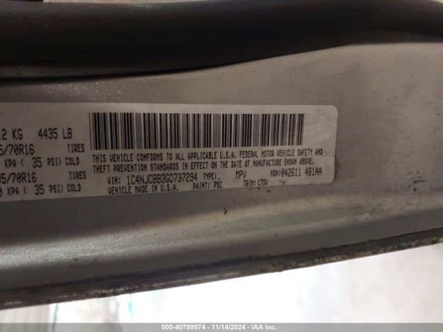 1C4NJCBB3GD737294 Jeep Compass Sport