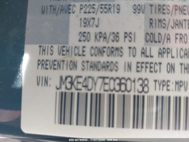 JM3KE4DY7E0360138 Mazda Cx-5 Grand Touring