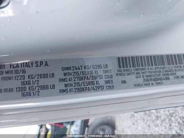 ZFBERFAB8H6E49116 RAM Promaster City Tradesman