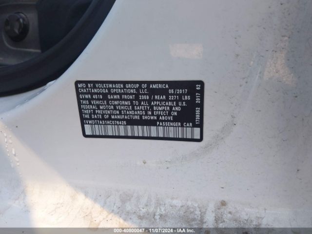 1VWDT7A31HC076425 Volkswagen Passat 1.8t R-line