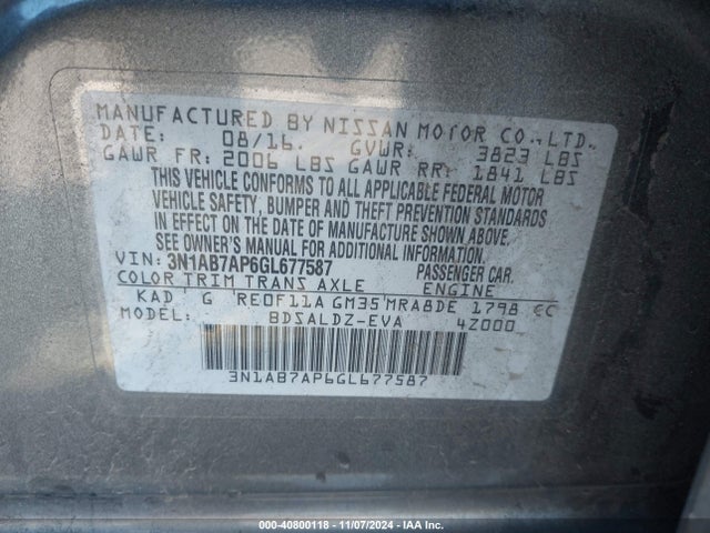 Nissan SENTRA SV 2016 3N1AB7AP6GL677587 Image 9