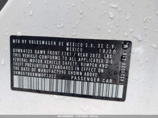 3VWE57BUXMM007022 Volkswagen Jetta 1.4t Sel