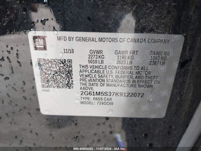 2G61M5S37K9122072 Cadillac XTS LUXURY
