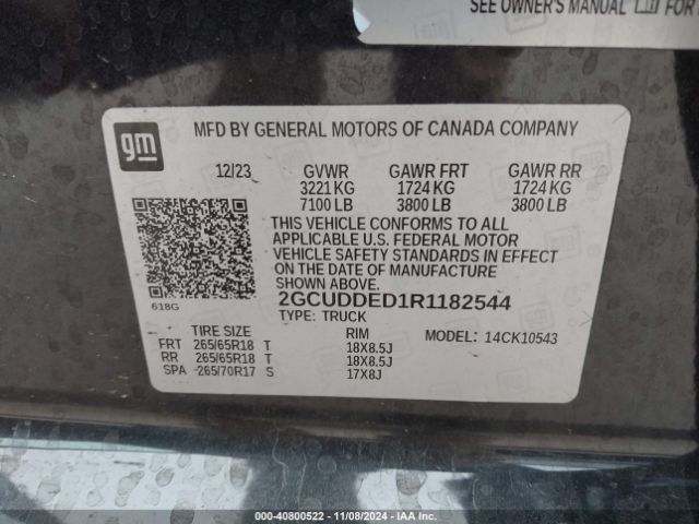 2GCUDDED1R1182544 Chevrolet Silverado 1500 4wd  Short Bed Lt
