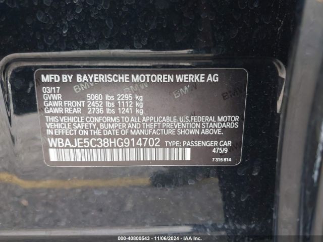 WBAJE5C38HG914702 BMW 540I