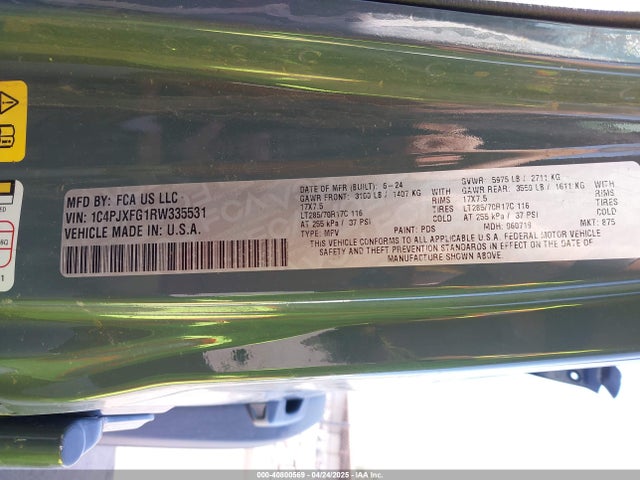 1C4PJXFG1RW335531 Jeep Wrangler 4-door Rubicon 4x4