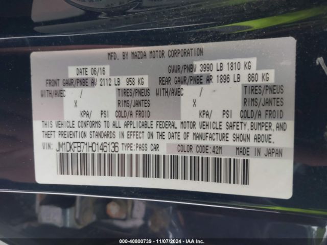 JM1DKFB71H0146136 Mazda Cx-3 Sport