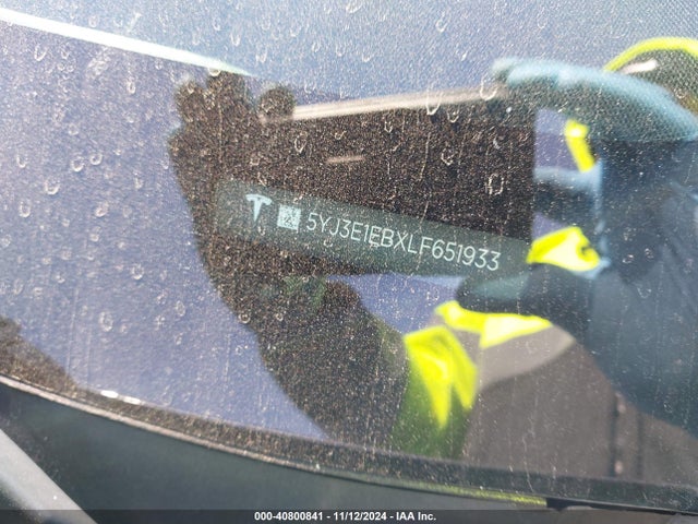 2020 TESLA MODEL 3 5YJ3E1EBXLF651933 Photo 8