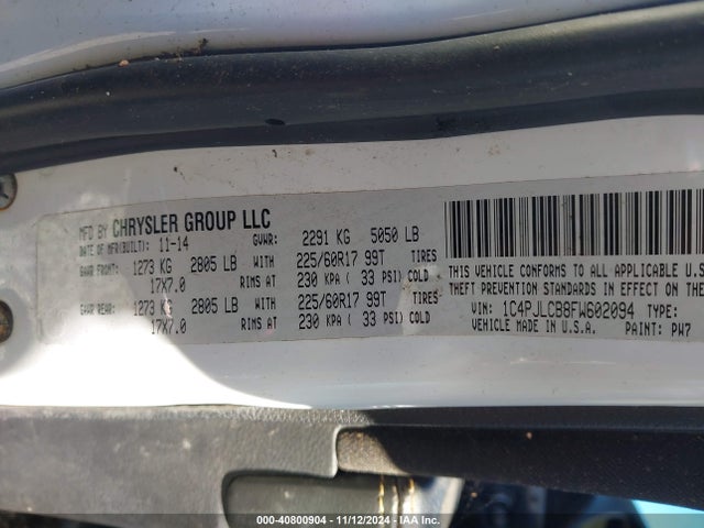 Jeep Cherokee Latitude 2015 1C4PJLCB8FW602094 Image 9