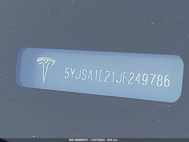 2018 TESLA MODEL S 5YJSA1E21JF249786 Photo 8