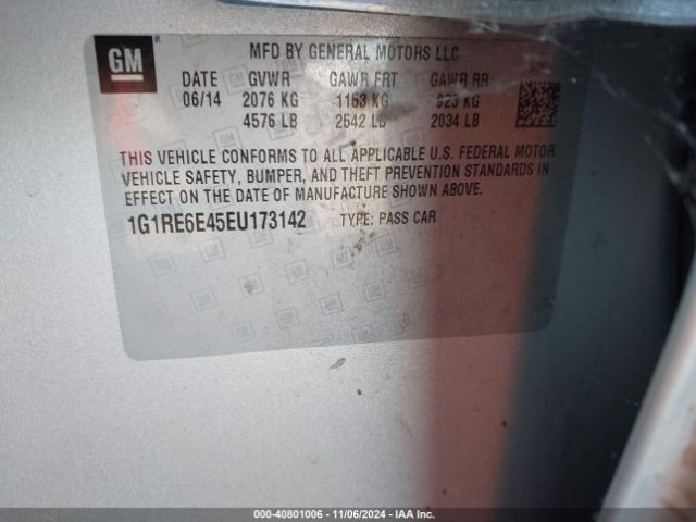 1G1RE6E45EU173142 Chevrolet Volt