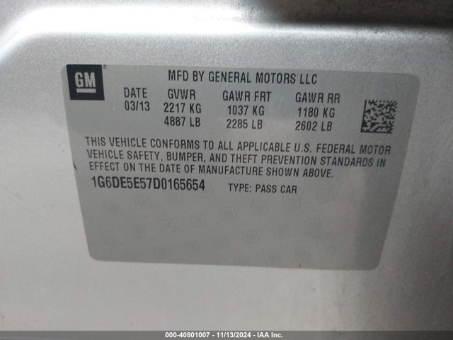 2013 CADILLAC CTS 1G6DE5E57D0165654 Photo 8