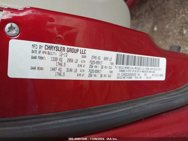 Dodge Grand Caravan Sxt/sxt 30th Anniversary 2014 2C4RDGCG4ER254255 Image 9