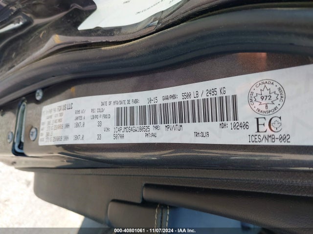 Jeep Cherokee Limited 2016 1C4PJMDS4GW180525 Image 9