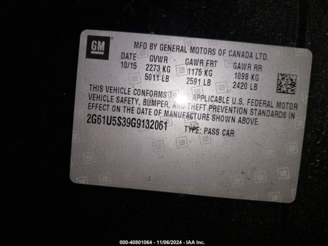 2G61U5S39G9132061 Cadillac Xts W20 Livery Package