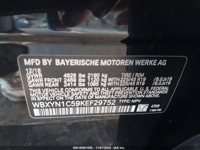 WBXYN1C59KEF29752 BMW X2 M35i