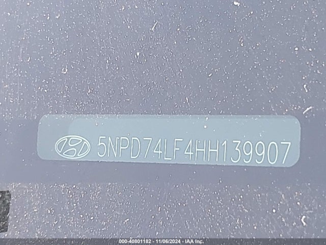 Hyundai ELANTRA SE 2017 5NPD74LF4HH139907 Image 9