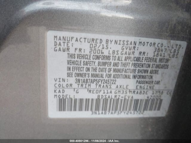 3N1AB7AP5FY245722 Nissan SENTRA SR
