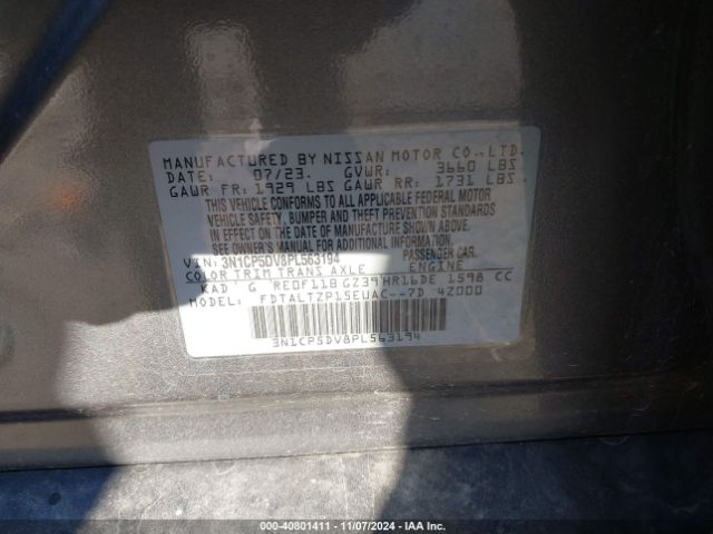 3N1CP5DV8PL563194 Nissan Kicks Sr Xtronic Cvt