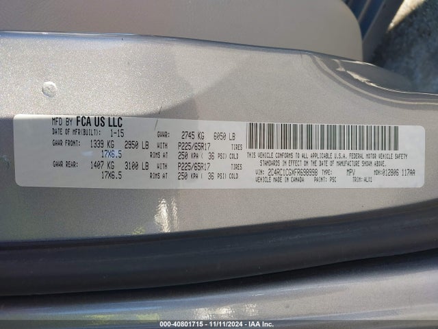 2C4RC1CGXFR698998 Chrysler Town & Country Touring-l