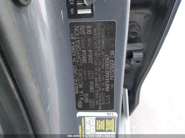 KIA FORTE LX 2014 KNAFX4A66E5061067 Image 9