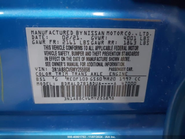 Nissan Sentra Sv Xtronic Cvt 2021 3N1AB8CV6MY255898 Image 9