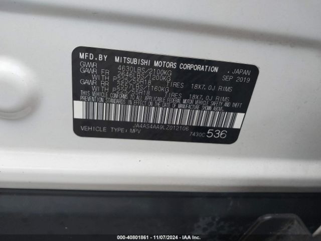 2020 MITSUBISHI ECLIPSE CROSS JA4AS4AA9LZ012106 Photo 8