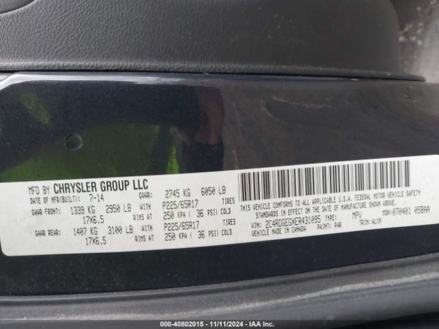 2C4RDGEGXER431095 Dodge Grand Caravan R/t
