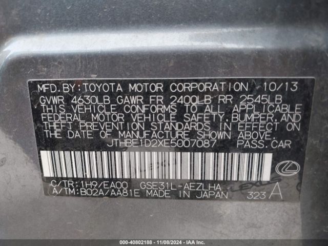 JTHBE1D2XE5007087 Lexus IS 350