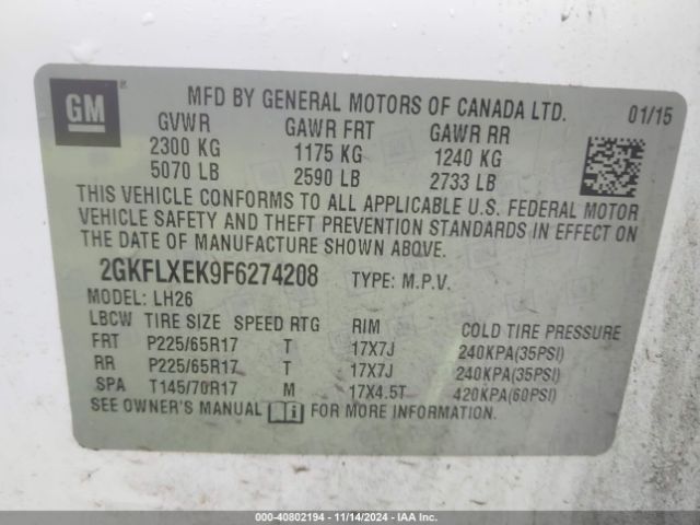 2GKFLXEK9F6274208 GMC Terrain Slt-1
