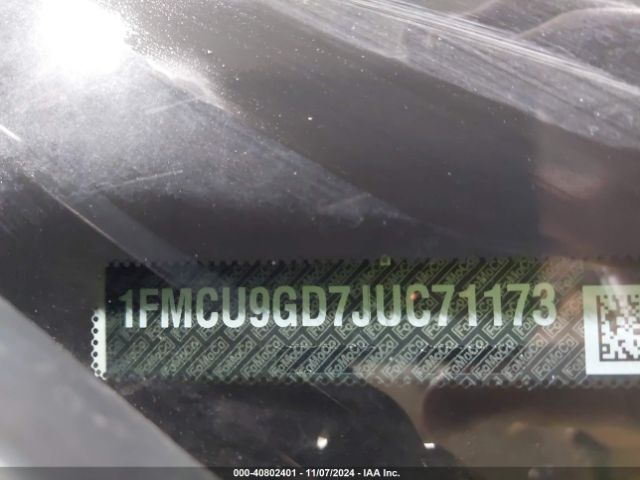 1FMCU9GD7JUC71173 Ford ESCAPE SE