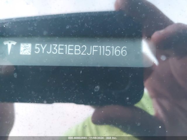 5YJ3E1EB2JF115166 Tesla Model 3 Long Range/performance