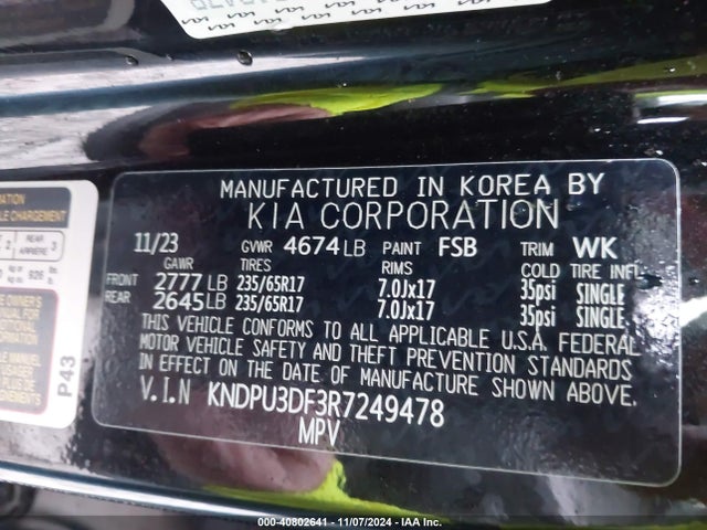 KIA Sportage Lx 2024 KNDPU3DF3R7249478 Image 9