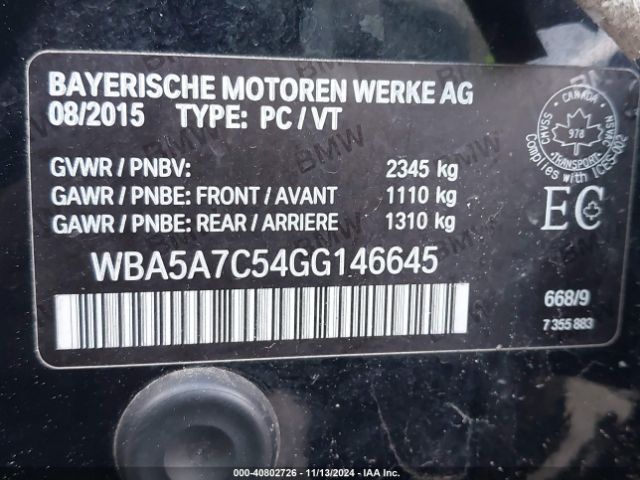 WBA5A7C54GG146645 BMW 528i Xdrive