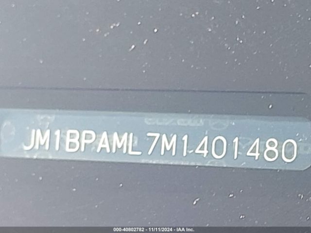 JM1BPAML7M1401480 Mazda Mazda3 Premium