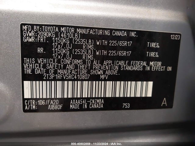 Toyota Rav4 Xle 2024 2T3P1RFV5RC410807 Image 9