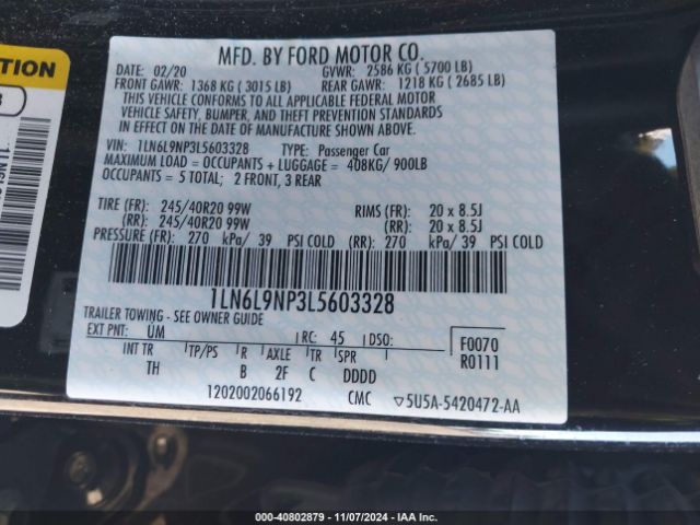 1LN6L9NP3L5603328 Lincoln Continental Reserve