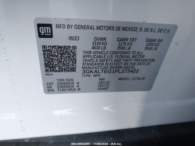 3GKALTEG1PL273422 GMC Terrain Awd Sle