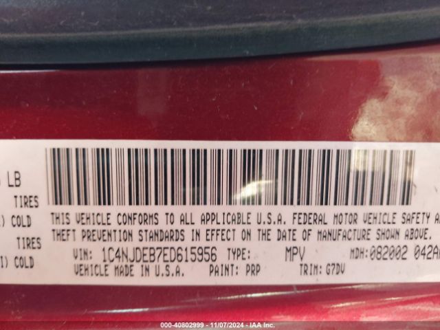 1C4NJDEB7ED615956 Jeep Compass Latitude