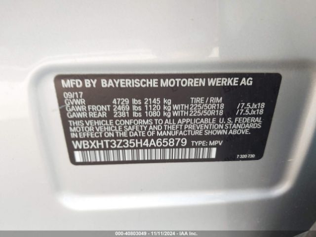 WBXHT3Z35H4A65879 BMW X1 Xdrive28i